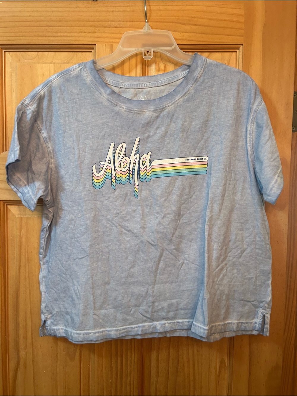 The Southern Shirt Company Light Blue "Aloha" Graphic Tee